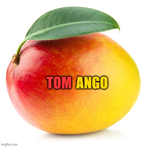 Mango | TOM ANGO | image tagged in mango | made w/ Imgflip meme maker