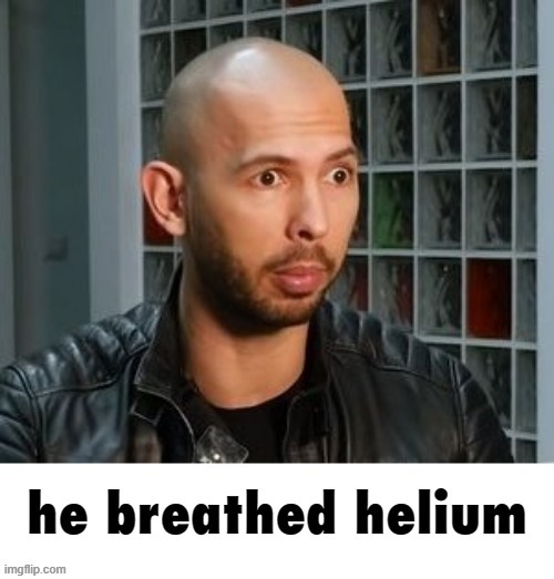 he breathed helium | image tagged in he breathed helium | made w/ Imgflip meme maker