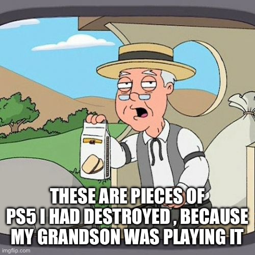 Pepperidge Farm Remembers Meme | THESE ARE PIECES OF PS5 I HAD DESTROYED , BECAUSE MY GRANDSON WAS PLAYING IT | image tagged in memes,pepperidge farm remembers | made w/ Imgflip meme maker