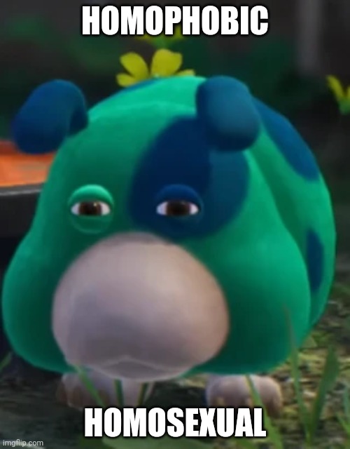 Moss Suspicious Stare | HOMOPHOBIC HOMOSEXUAL | image tagged in moss suspicious stare | made w/ Imgflip meme maker