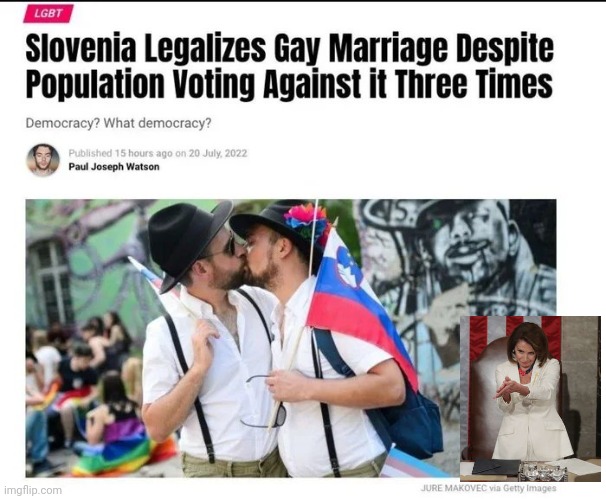 Democracy in Action | image tagged in gay marriage,just do it,why can't you just be normal,voice of the people,well yes but actually no | made w/ Imgflip meme maker