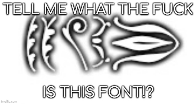 TELL ME WHAT THE FUCK IS THIS FONT!? | made w/ Imgflip meme maker