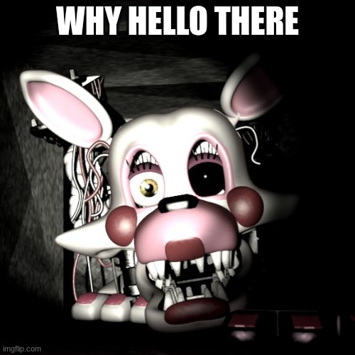 Stop the Mangle!! | WHY HELLO THERE | image tagged in stop the mangle | made w/ Imgflip meme maker