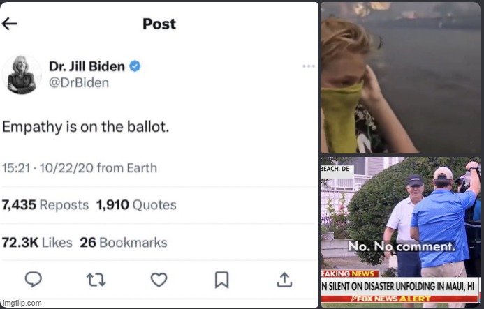 image tagged in biden,hawaii,wild fires | made w/ Imgflip meme maker