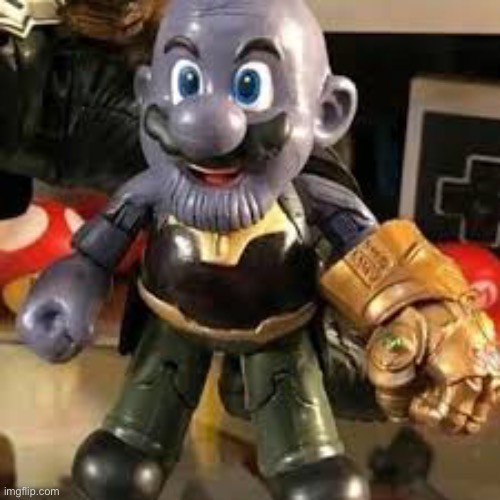 image tagged in mario,thanos,cursed | made w/ Imgflip meme maker