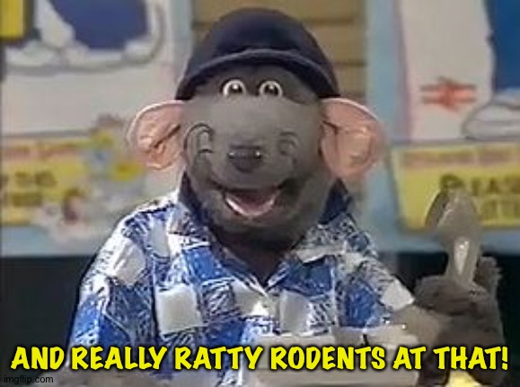 Roland Rat | AND REALLY RATTY RODENTS AT THAT! | image tagged in roland rat | made w/ Imgflip meme maker