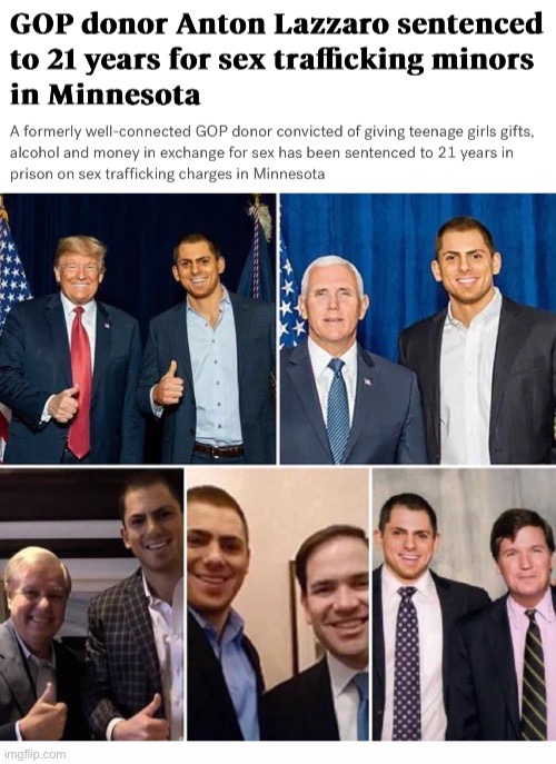 Another One | image tagged in conservative hypocrisy,the party of playground predators | made w/ Imgflip meme maker