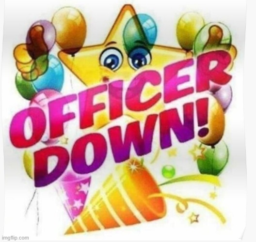 Officer down! | image tagged in officer down | made w/ Imgflip meme maker