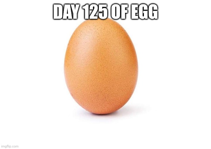 EGG | DAY 125 OF EGG | image tagged in eggbert,egg,eggs | made w/ Imgflip meme maker