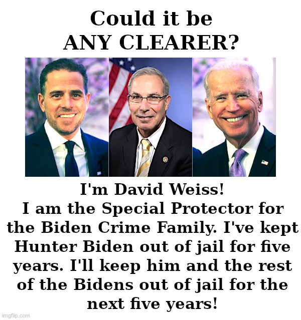 Could it be ANY CLEARER? | image tagged in joe biden,hunter biden,biden crime family,special prosecutor,lapdog | made w/ Imgflip meme maker
