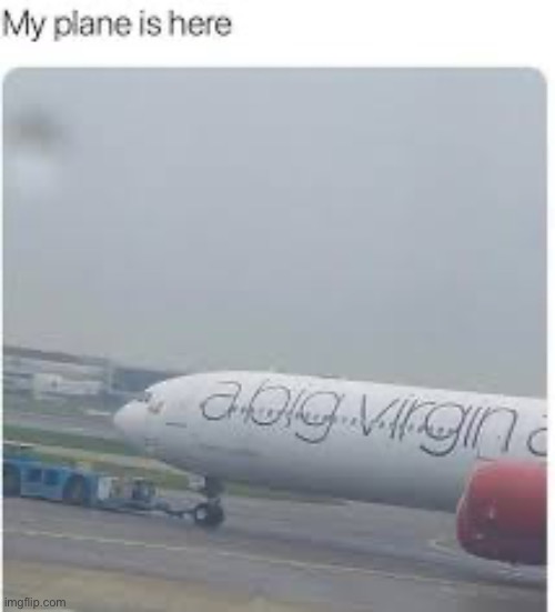 image tagged in airplane,virgin | made w/ Imgflip meme maker