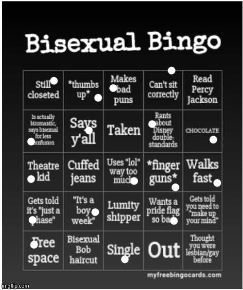 I'm a speed demon when I'm walking. | image tagged in bisexual bingo | made w/ Imgflip meme maker