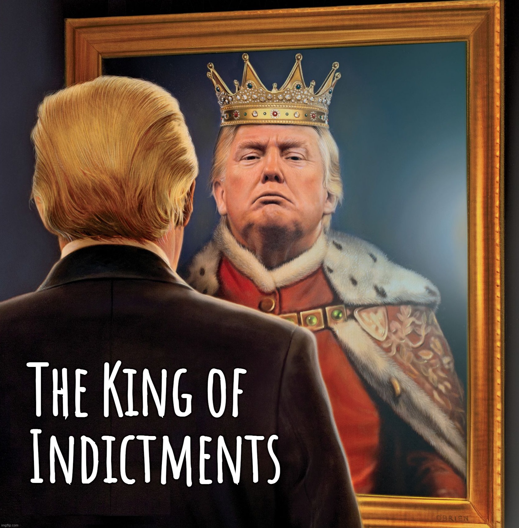 the king... | image tagged in lying,king | made w/ Imgflip meme maker