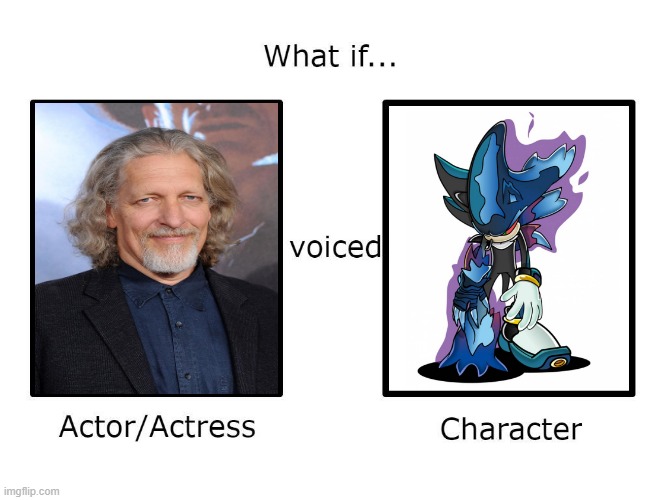 What if Clancy Brown voiced Mephiles | image tagged in what if this actor or actress voiced this character,sonic the hedgehog,sega,mephiles the dark,clancy brown,sonic | made w/ Imgflip meme maker
