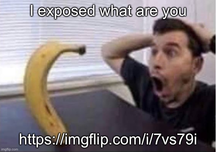 banana standing up | I exposed what are you; https://imgflip.com/i/7vs79i | image tagged in banana standing up | made w/ Imgflip meme maker