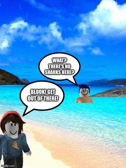 Blook goes swimming (FT Mosasaurus from Jurassic World).mp3 | WHAT? THERE'S NO SHARKS HERE? BLOOK! GET OUT OF THERE! | image tagged in beach | made w/ Imgflip meme maker