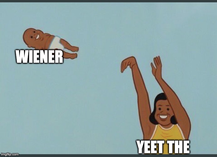 baby yeet | WIENER; YEET THE | image tagged in baby yeet | made w/ Imgflip meme maker