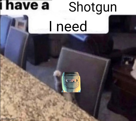 i have a blank | Shotgun I need | image tagged in i have a blank | made w/ Imgflip meme maker