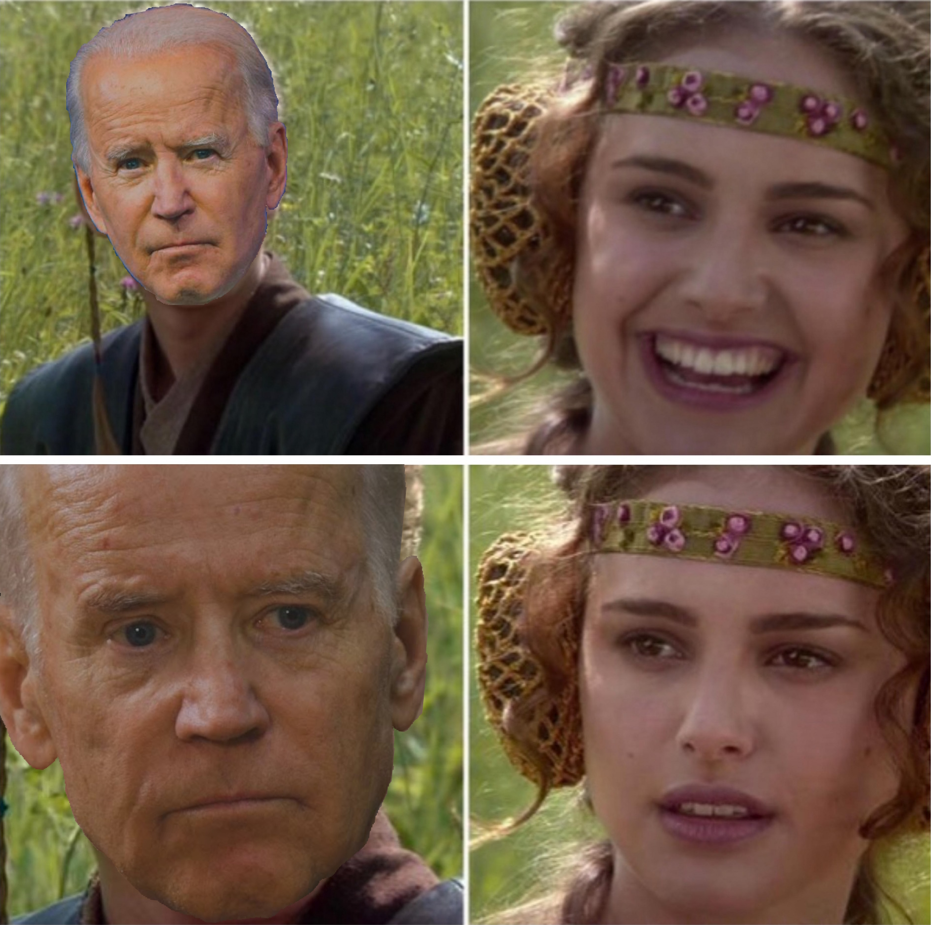 Biden Padme Blank Template - Imgflip