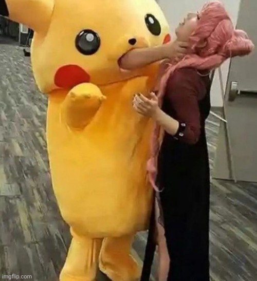 Pikachu Choking Woman Meme | image tagged in pikachu choking woman meme | made w/ Imgflip meme maker