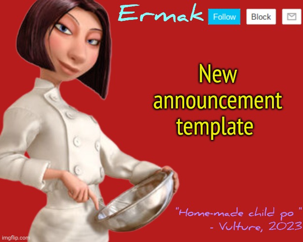 New announcement template | made w/ Imgflip meme maker