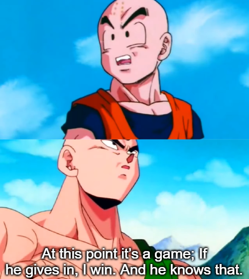 DBZA Tien at this point it's a game Blank Meme Template