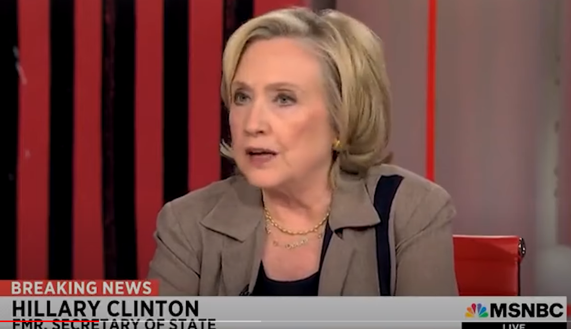 High Quality Hillary Clinton on MSNBC Blank Meme Template