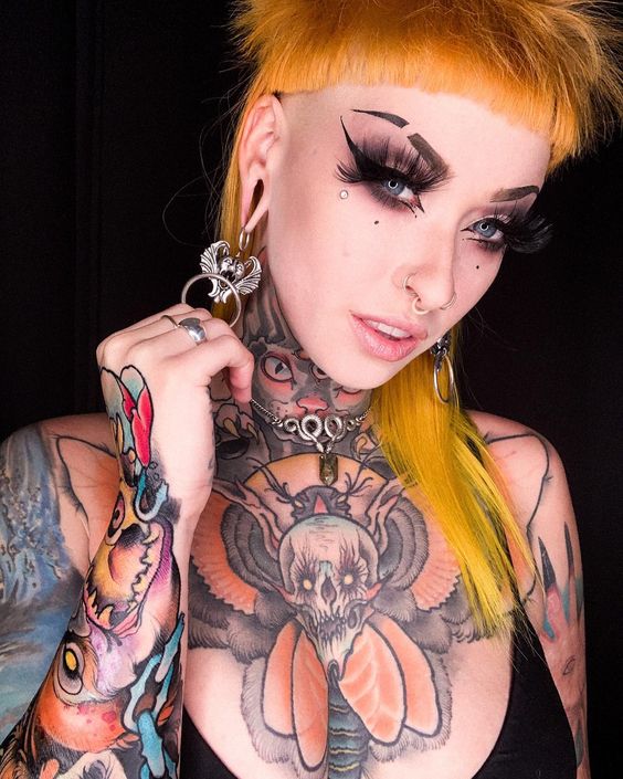 sexy glamour tattooed girl Blank Meme Template