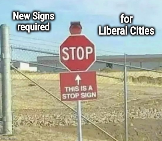 You don't have to tell me twice | for Liberal Cities; New Signs required | image tagged in disrespect,stupidity,why not both,you guys always act like you're better than me,priveliged,stupid liberals | made w/ Imgflip meme maker