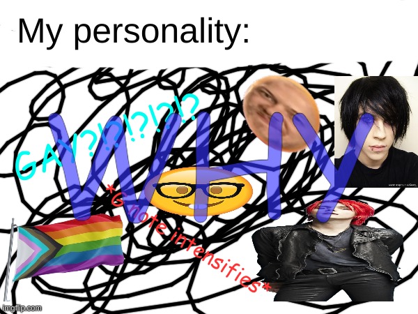 My personality: GAY?!?!?!?!? *G note intensifies* WHY | made w/ Imgflip meme maker