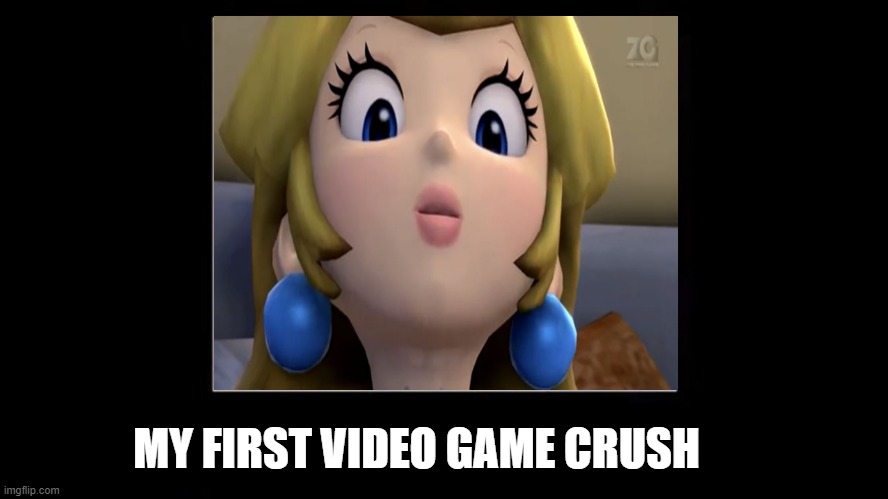 my first video game crush | MY FIRST VIDEO GAME CRUSH | image tagged in sanctuary guardian,princess peach,pacha perfect,peach,peaches,mario | made w/ Imgflip meme maker