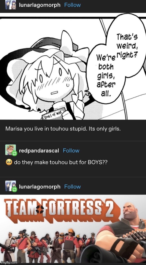 Touhou for boys | made w/ Imgflip meme maker
