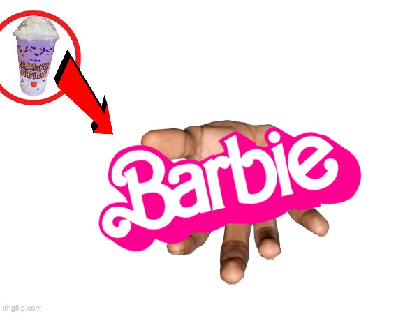The grimace shake is Barbie? | made w/ Imgflip meme maker
