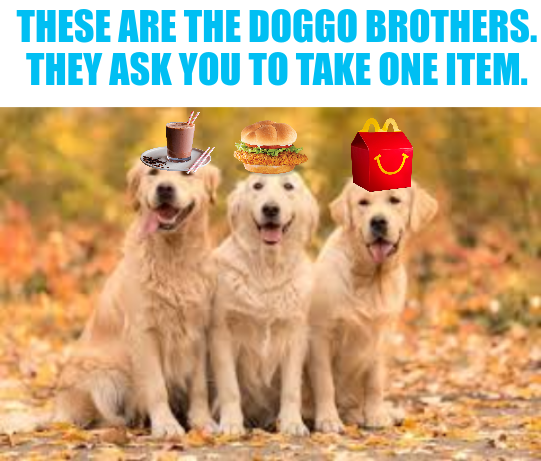 Doggo brothers Blank Meme Template