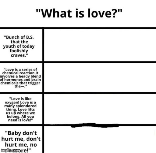 High Quality What is love Blank Meme Template
