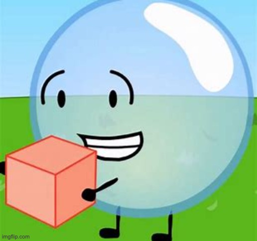 BFDI bubble with cake | image tagged in bfdi bubble with cake | made w/ Imgflip meme maker