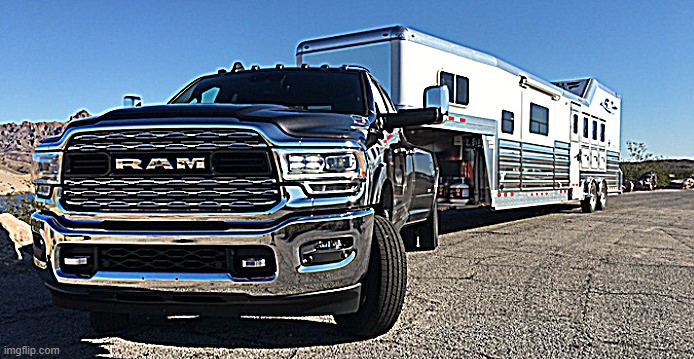Truck towing a horse trailer | image tagged in truck towing a horse trailer | made w/ Imgflip meme maker