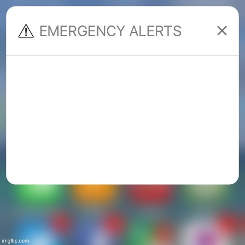 Emergency Alert | image tagged in emergency alert | made w/ Imgflip meme maker