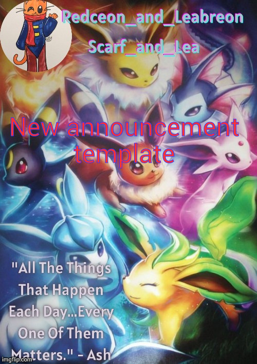 Redceon/Scarf announcement template (made by Lazyyyyy) | New announcement template | image tagged in ea | made w/ Imgflip meme maker