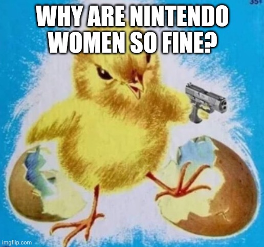 badass chick | WHY ARE NINTENDO WOMEN SO FINE? | image tagged in badass chick | made w/ Imgflip meme maker