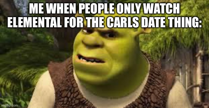 Like only watch Elemental if you actually wanna watch the movie | ME WHEN PEOPLE ONLY WATCH ELEMENTAL FOR THE CARLS DATE THING: | image tagged in so you're telling me | made w/ Imgflip meme maker