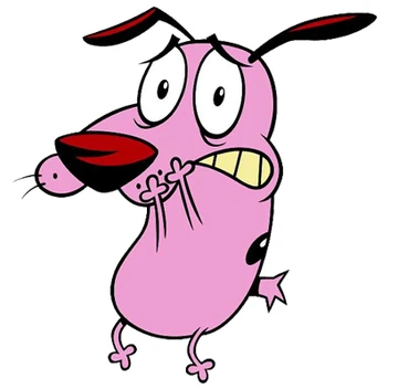 High Quality Courage the Cowardly Dog (character) | Warner Bros. Entertainmen Blank Meme Template