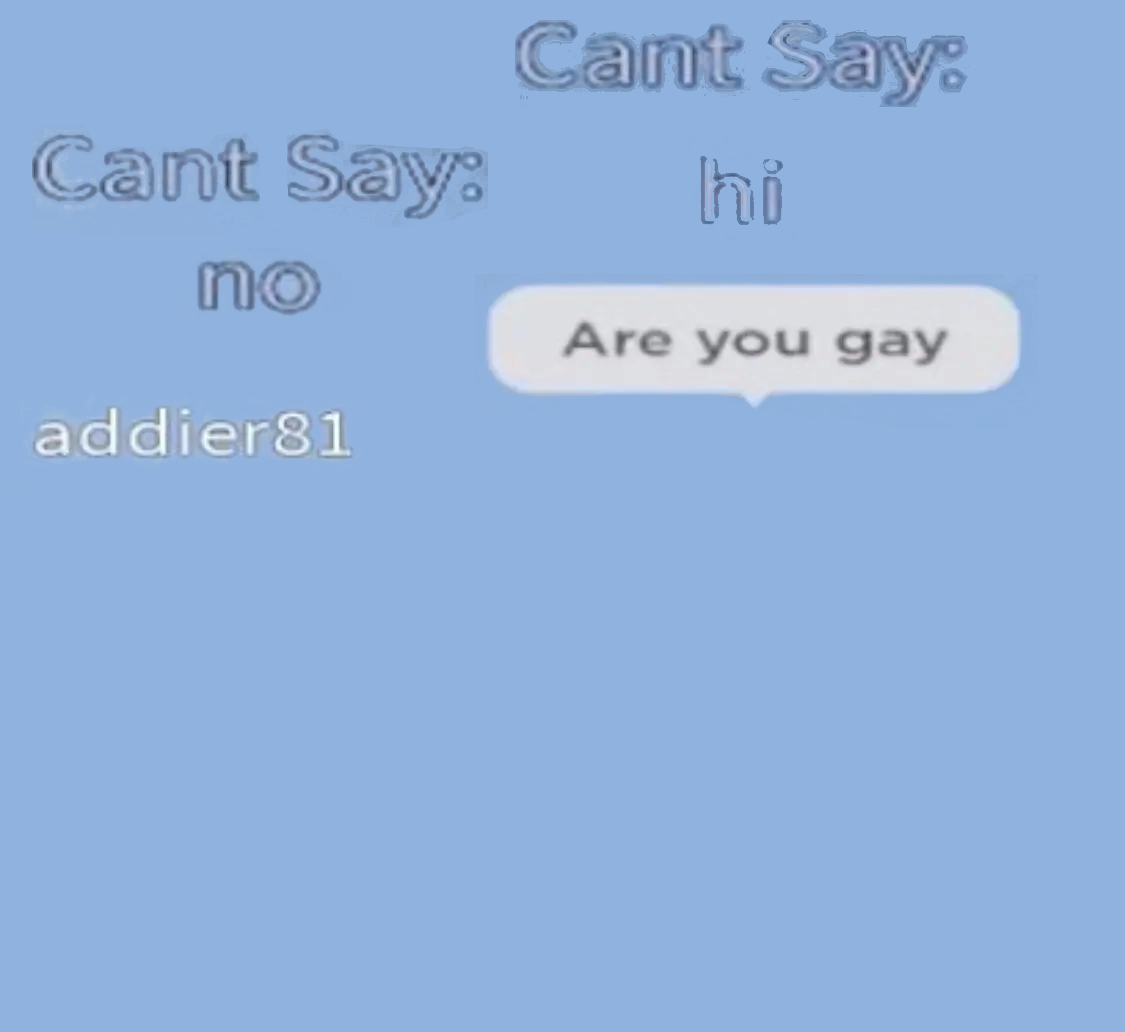 Can't Say No to Gays Blank Meme Template