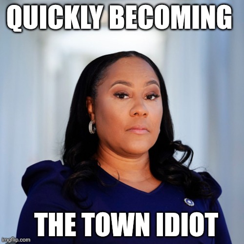 Fani Willis | QUICKLY BECOMING; THE TOWN IDIOT | image tagged in fani willis | made w/ Imgflip meme maker