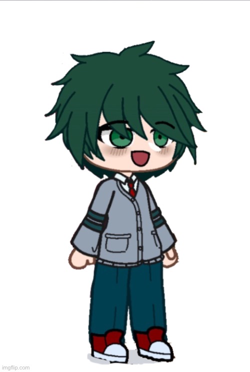 Deku but with white background. | image tagged in deku,mha | made w/ Imgflip meme maker