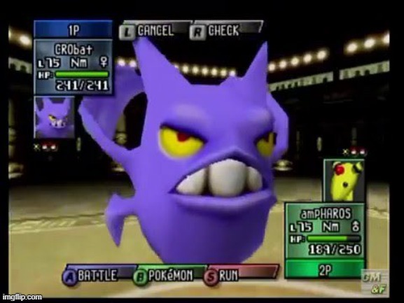 Pokemon Stadium 2 Crobat | image tagged in pokemon stadium 2 crobat | made w/ Imgflip meme maker