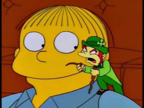 High Quality Ralph Wiggum and Leprechaun Blank Meme Template