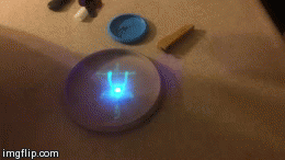 Laser On Glow Disc | image tagged in gifs,disc golf | made w/ Imgflip video-to-gif maker