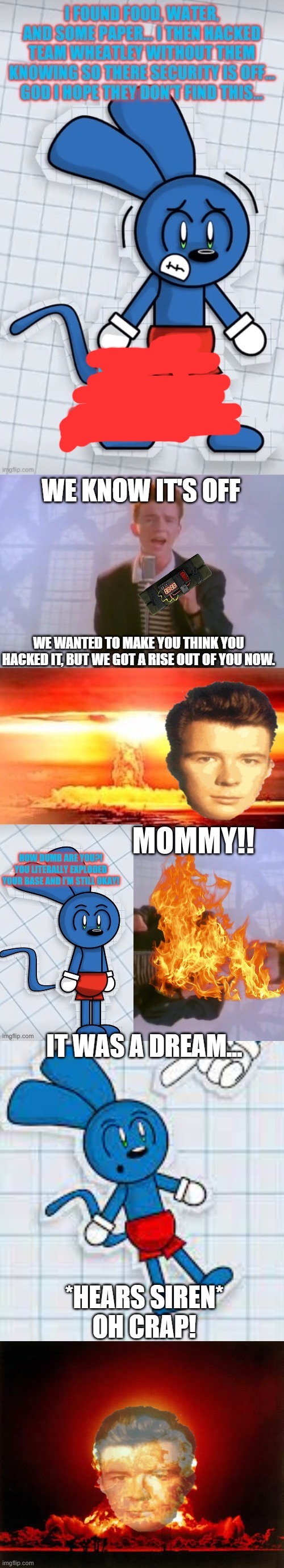 IT WAS A DREAM... *HEARS SIREN*
OH CRAP! | image tagged in memes,nuclear explosion | made w/ Imgflip meme maker