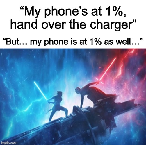 Battle to the DEATH | “My phone’s at 1%, hand over the charger”; “But… my phone is at 1% as well…” | image tagged in tickle me elmo | made w/ Imgflip meme maker
